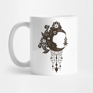 Elegant steampunk moon with gears Mug